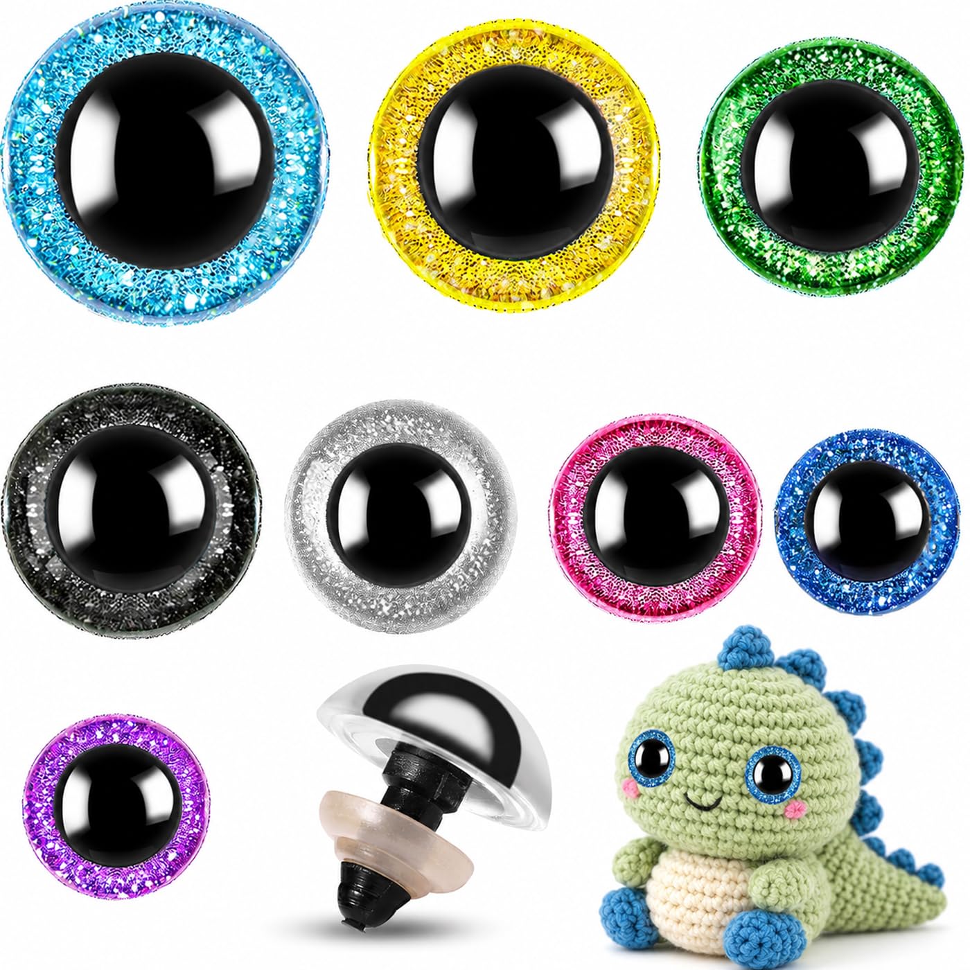 Amazon.co.jp: 160個 大きな安全目 あみぐるみ用 グリッターアイ